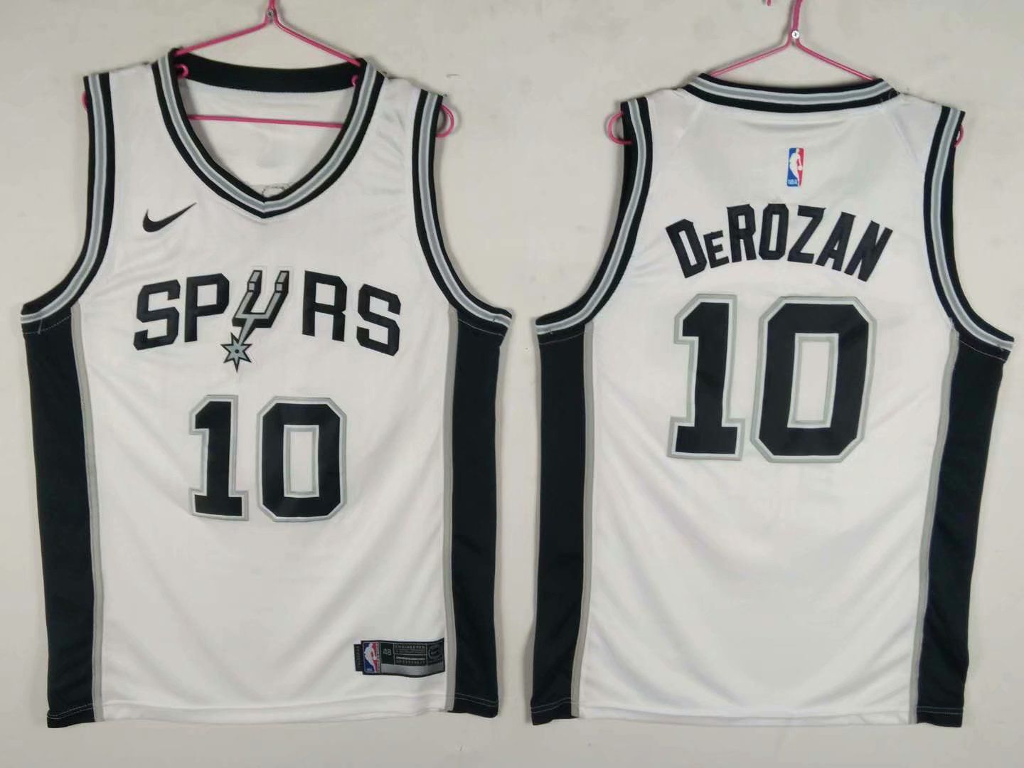 Men San Antonio Spurs #10 Derozan White Game Nike NBA Jerseys